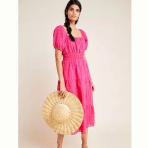Anthropologie Pink Dress Size S